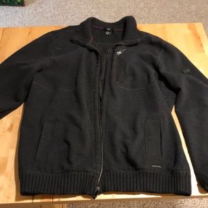 Mens XL black Calvin Klein zip up